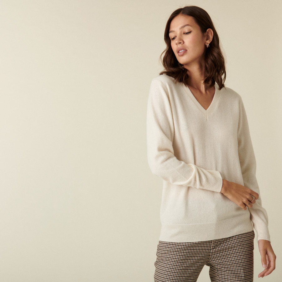 V-neck cashmere sweater - Abel