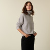Pull col roulé à fentes en cachemire 4 fils - Adena 7412 gris clair - 11 Gris clair