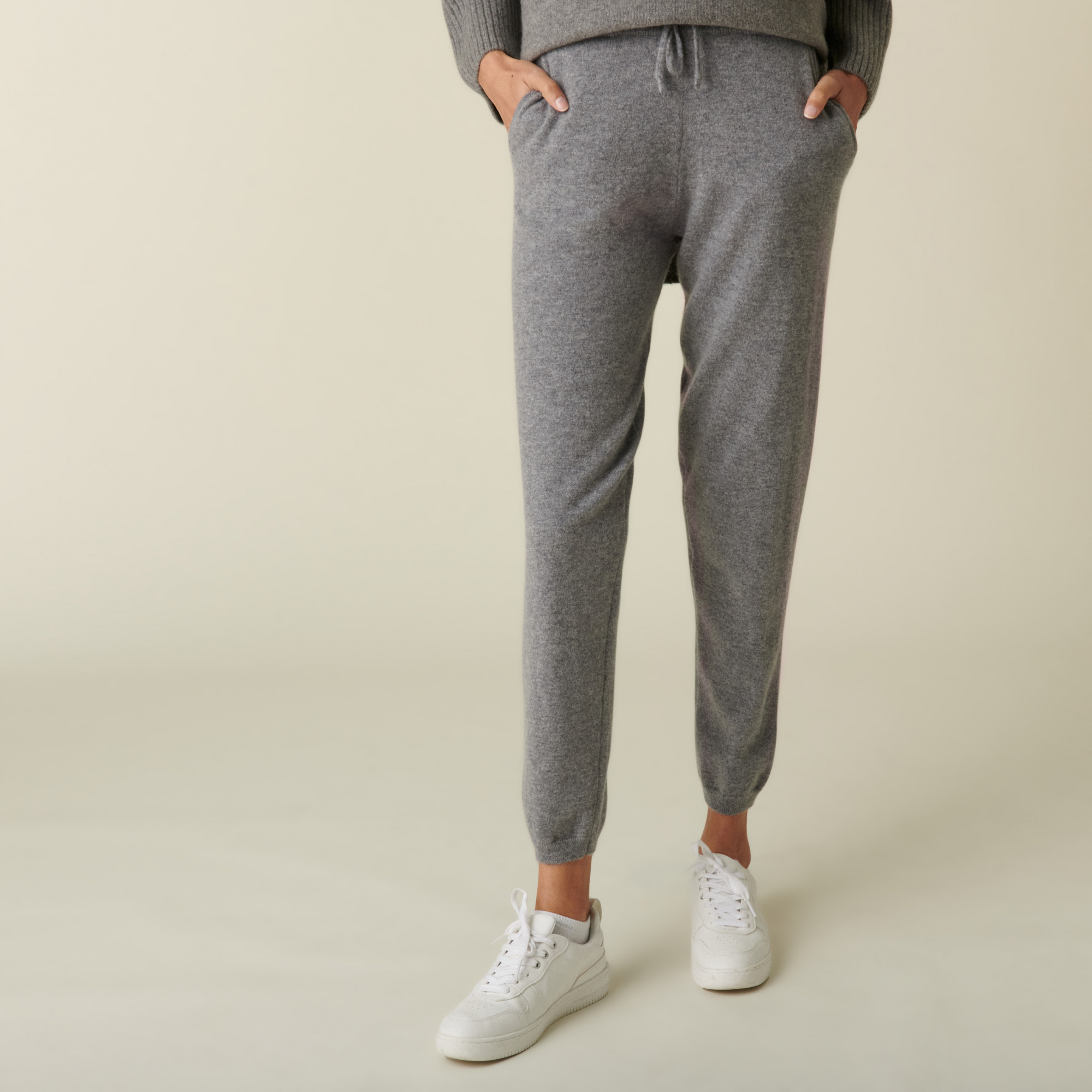 Pantalon à poches en cachemire - Adia 7411 volute - 09 Gris moyen