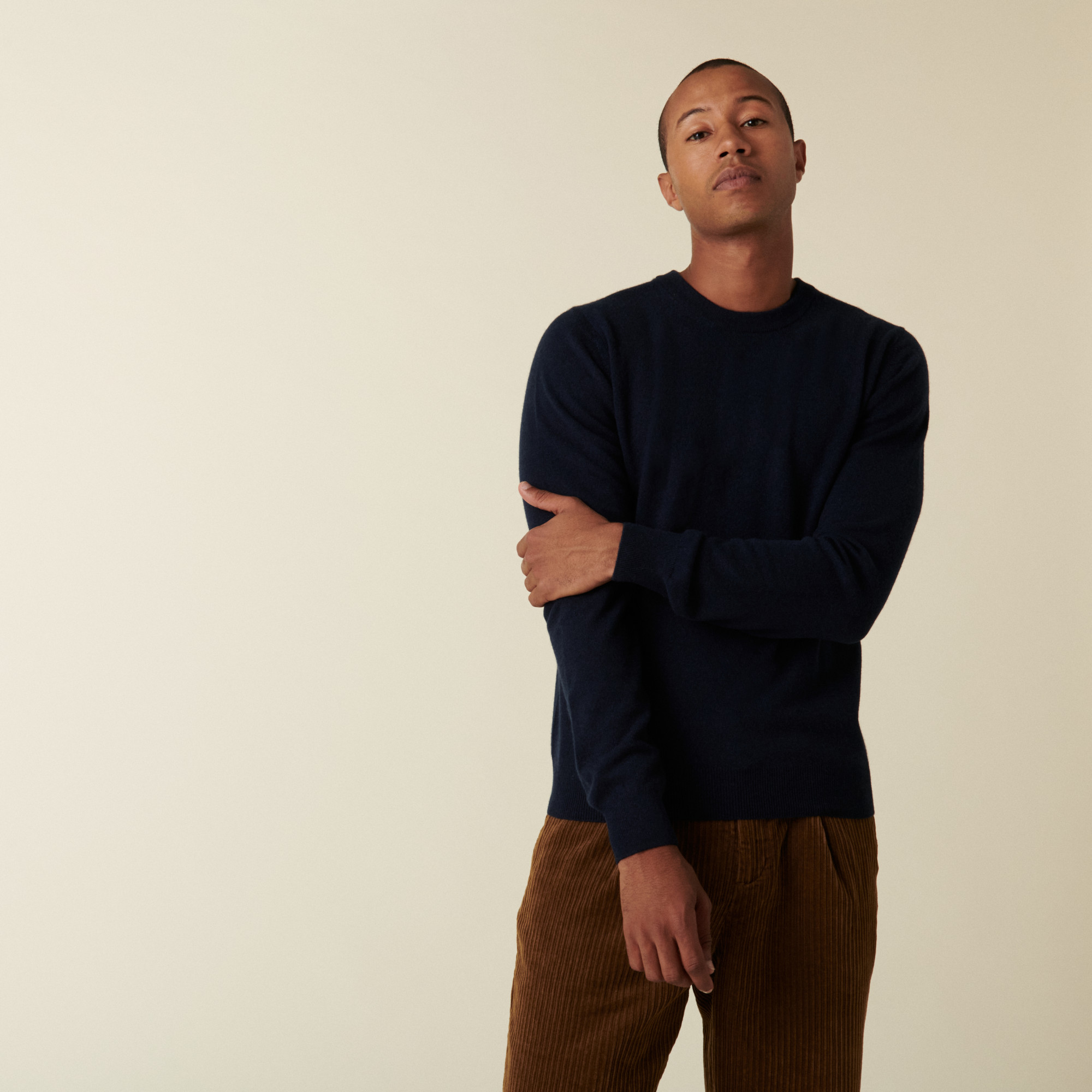 Pull col rond en cachemire - Evain 7440 marine - 05 Bleu marine