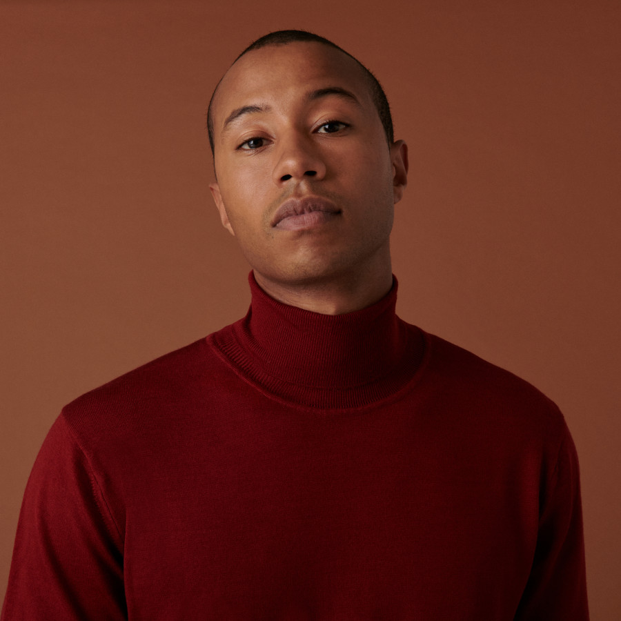 Pull col roulé avec logo en laine mérinos - Enzo