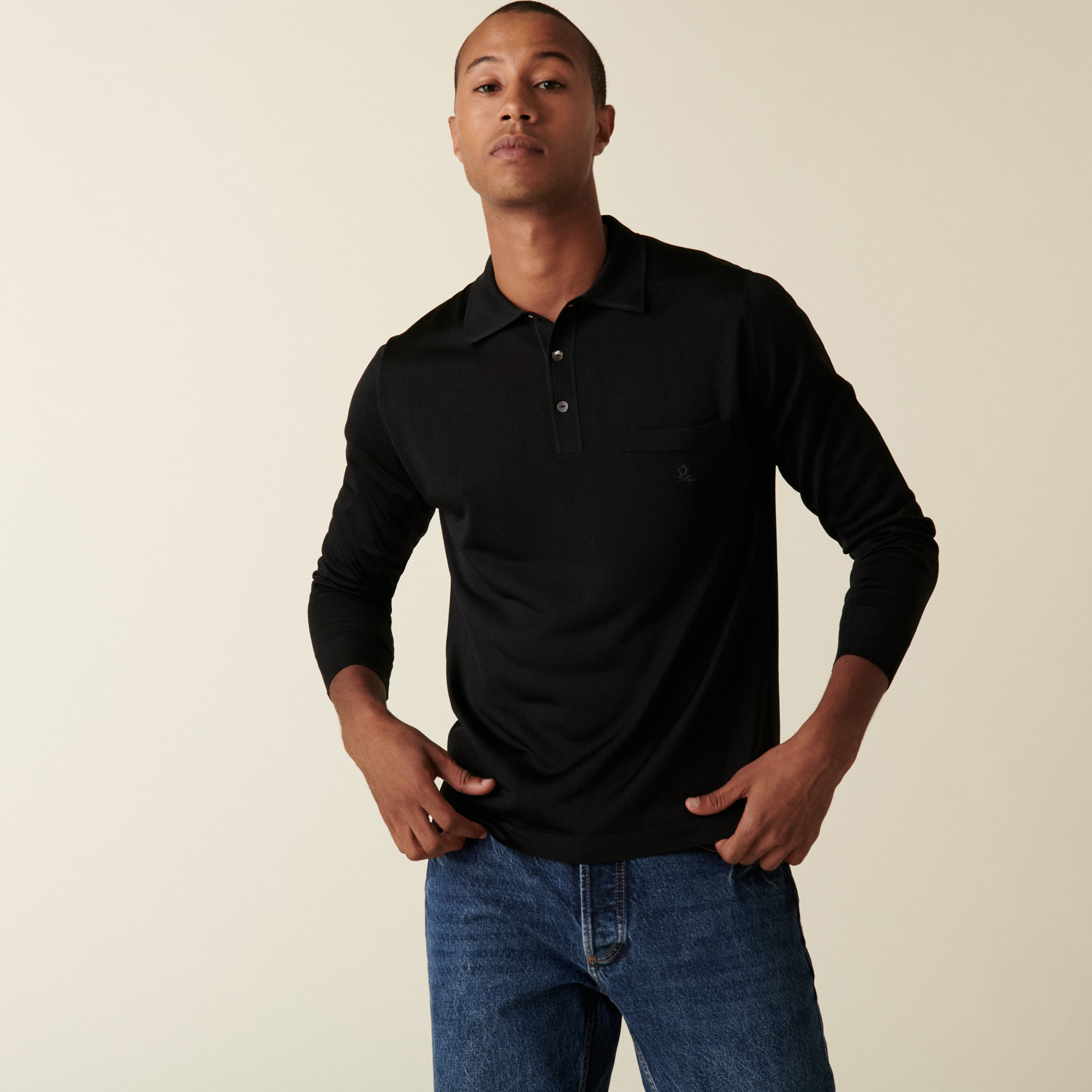 Long sleeves shirt made of fil lumière Boris
