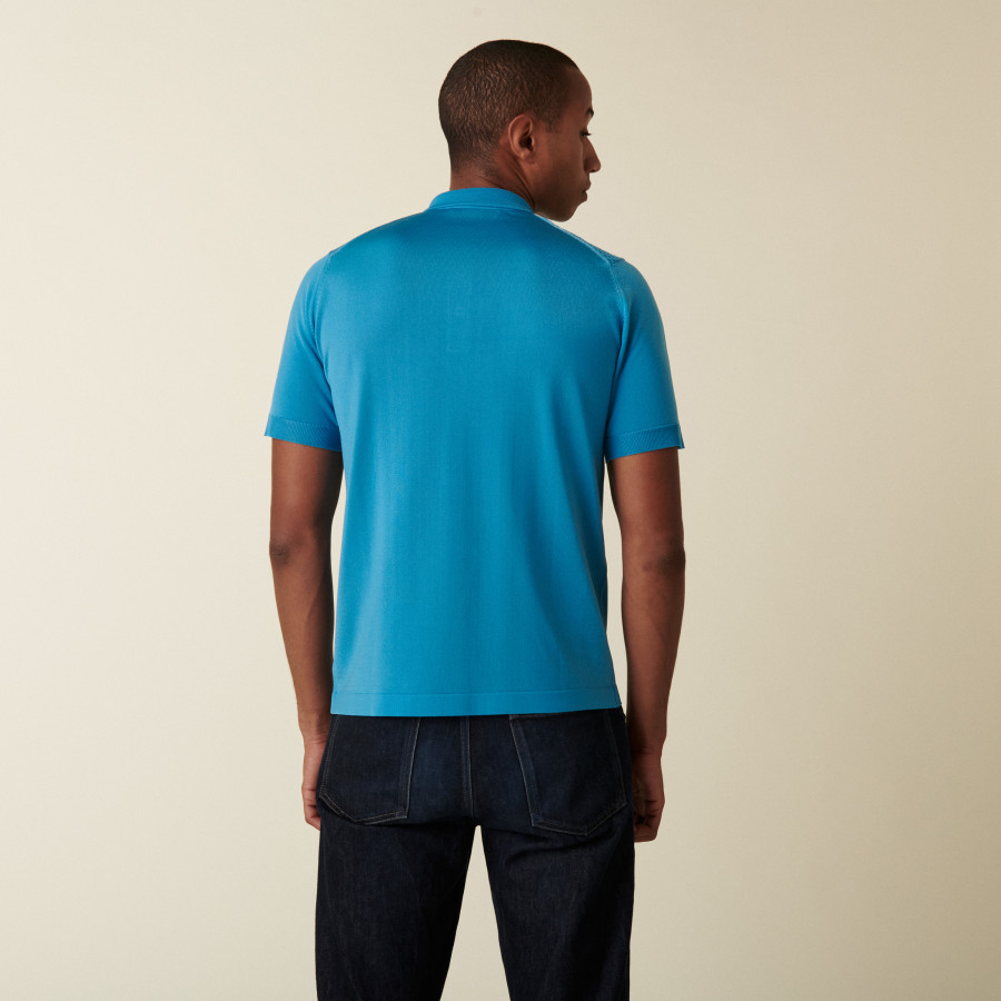 Two-tone Fil Lumière polo shirt - Daly