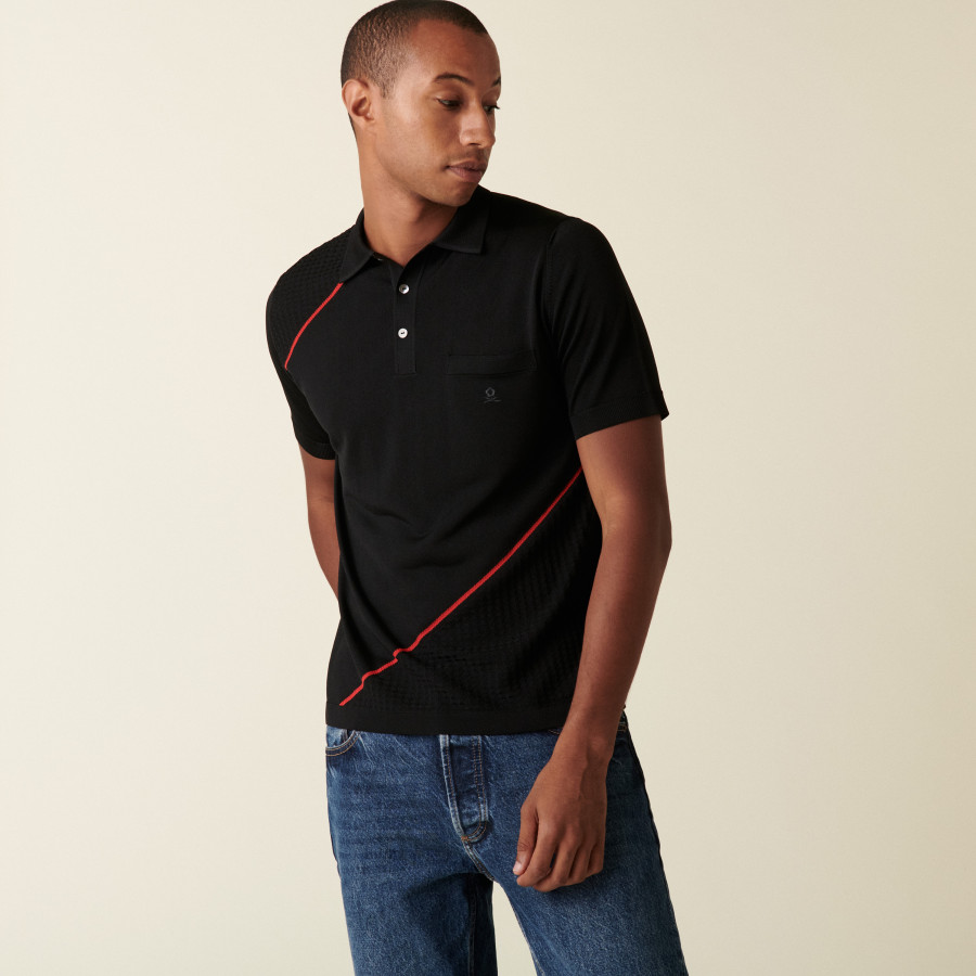 Two-tone Fil Lumière polo shirt - Daly