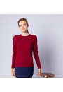 Pull col rond en cachemire intemporel - Evana 6384 rouge cerise - 20 Rouge foncé