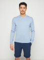 V-neck sweater with logo in merino wool - Elmo