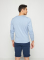 V-neck sweater with logo in merino wool - Elmo