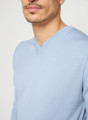 V-neck sweater with logo in merino wool - Elmo