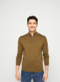 Trucker neck sweater with logo in merino wool - Ryan