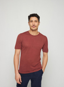 Slub linen round neck T-shirt - Renaud