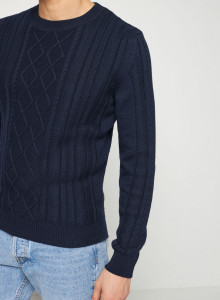 Cable knit sweater 100% organic cotton - Ridwane