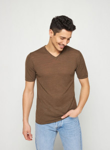 Slub linen V-neck T-shirt - Reuben