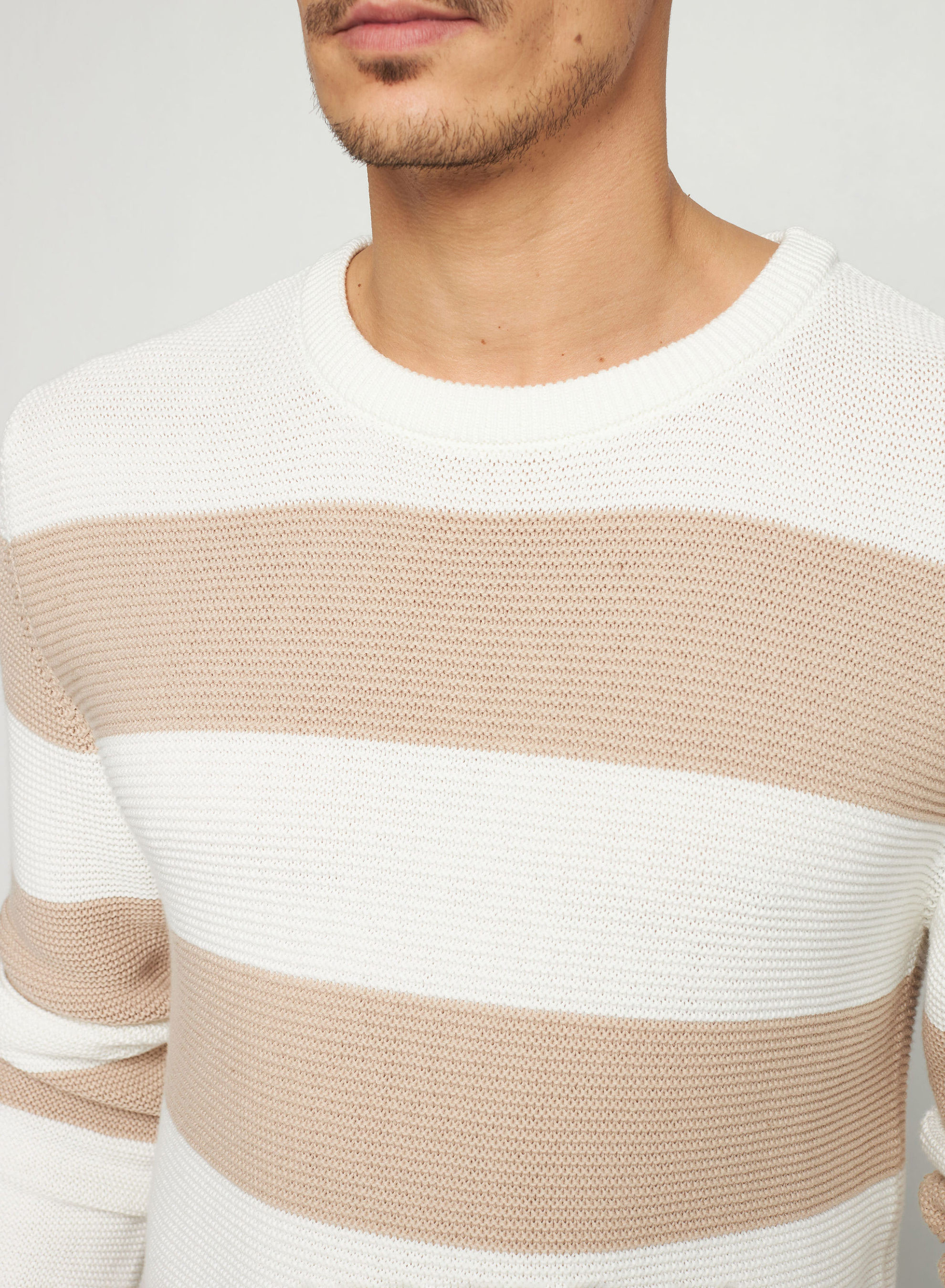 Organic cotton big stripes sweater - Rivage