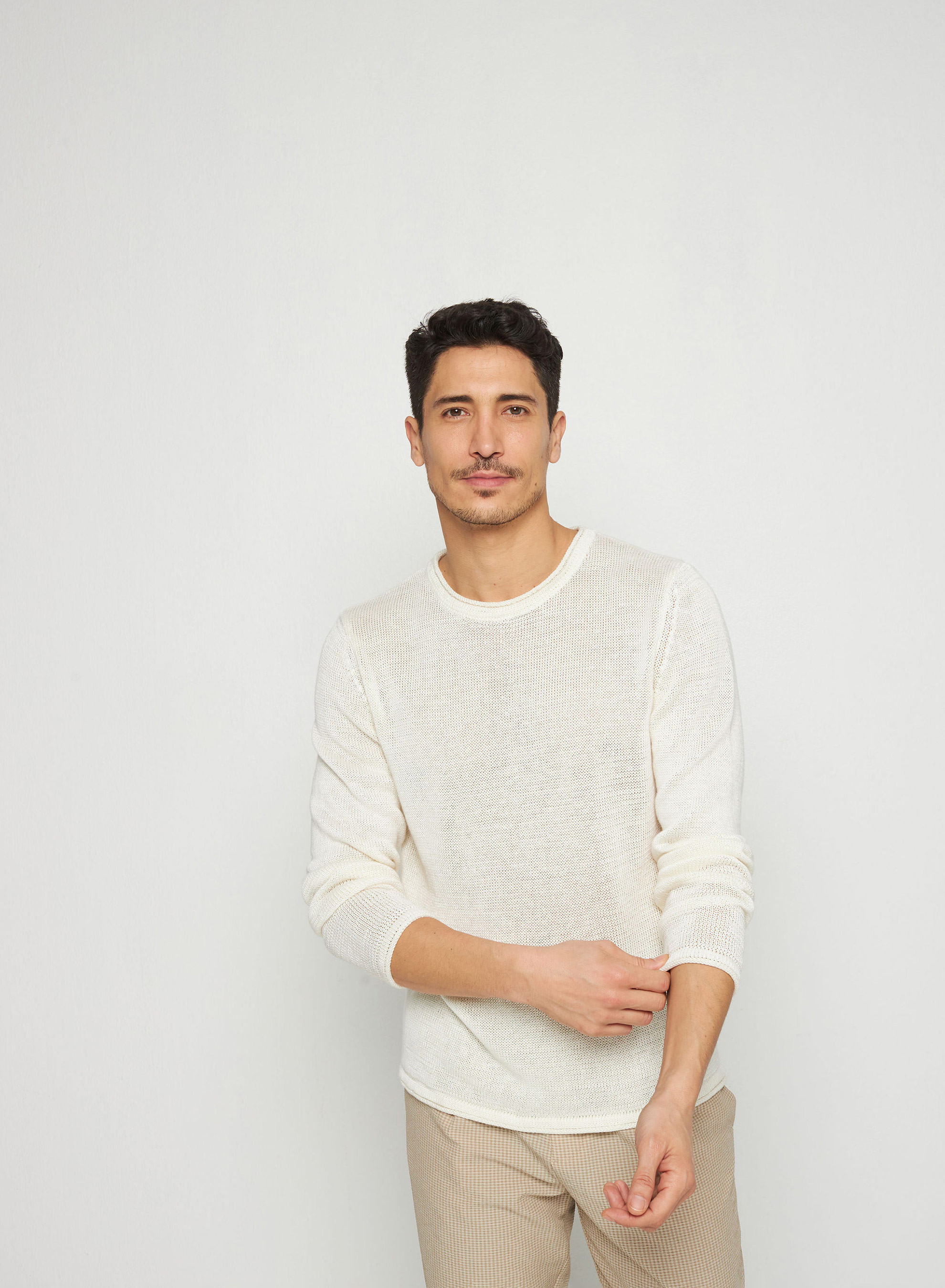 Linen round neck sweater - Rudy
