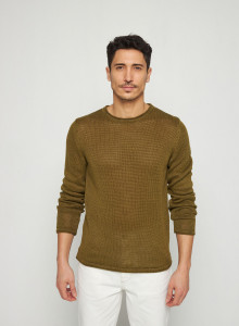 Linen round neck sweater - Rudy