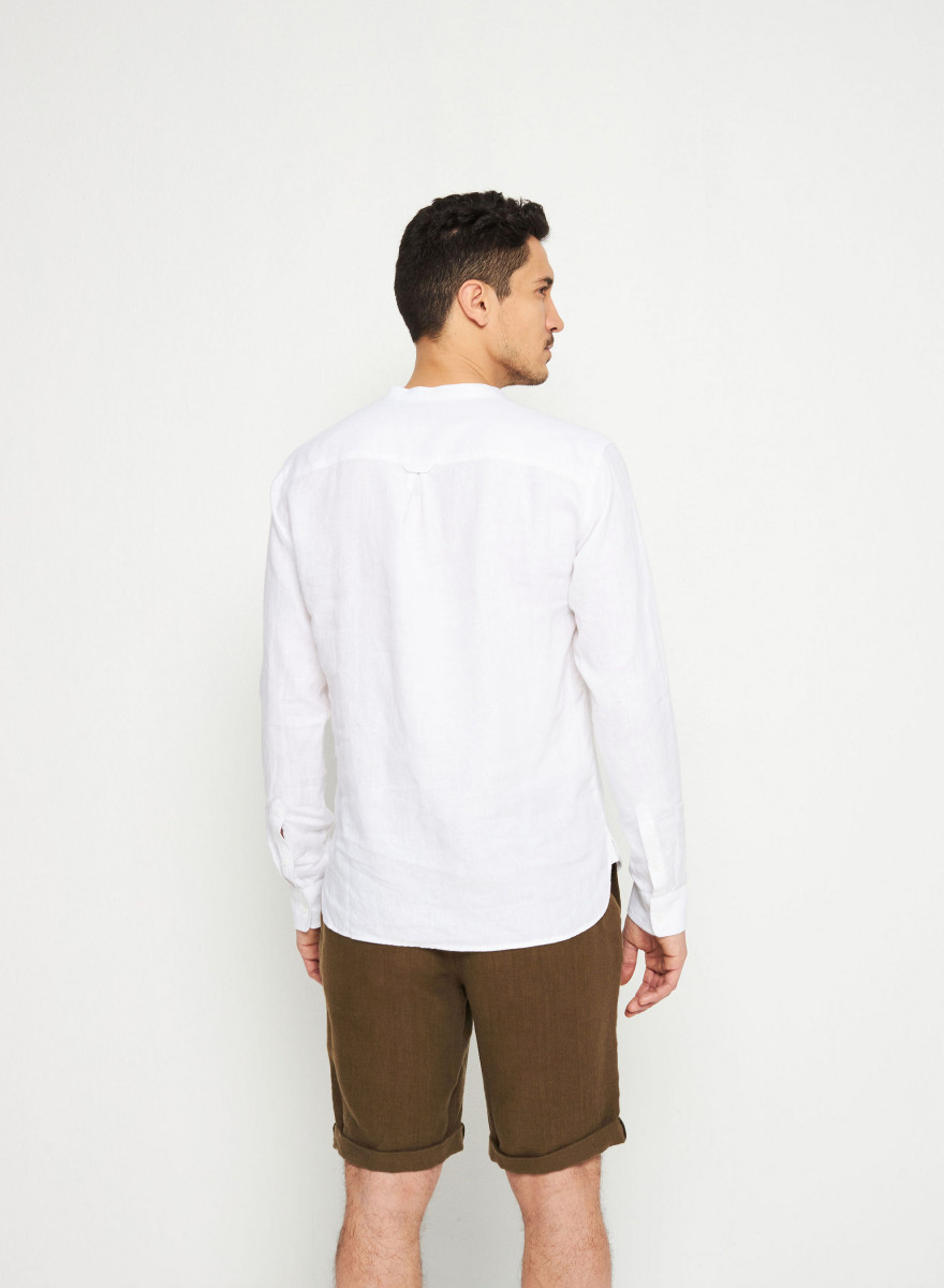 Chemise col tunisien en lin - Romeo