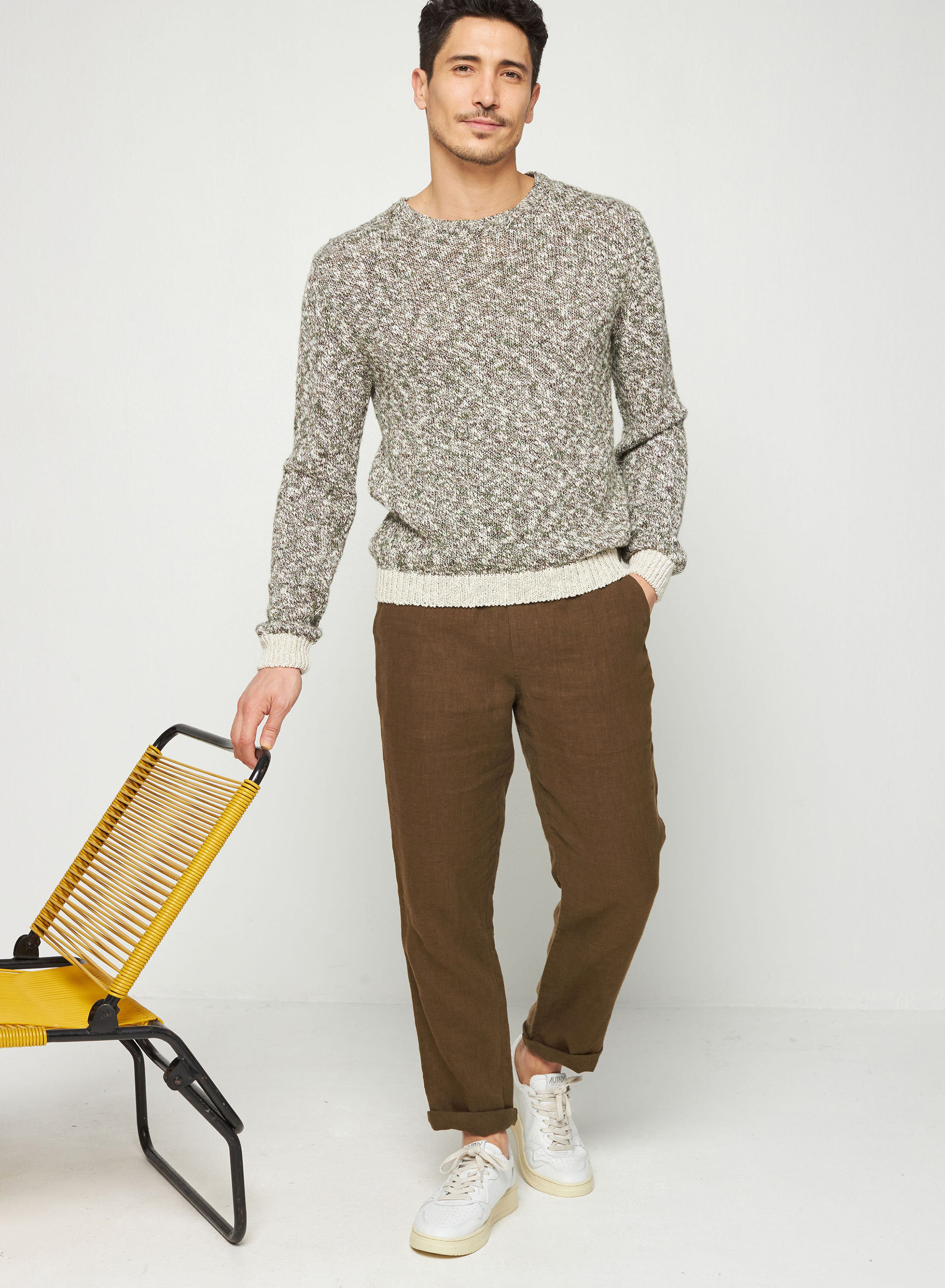 Pantalon Casual en lin - Rolland 7650 kaki - 83 Kaki