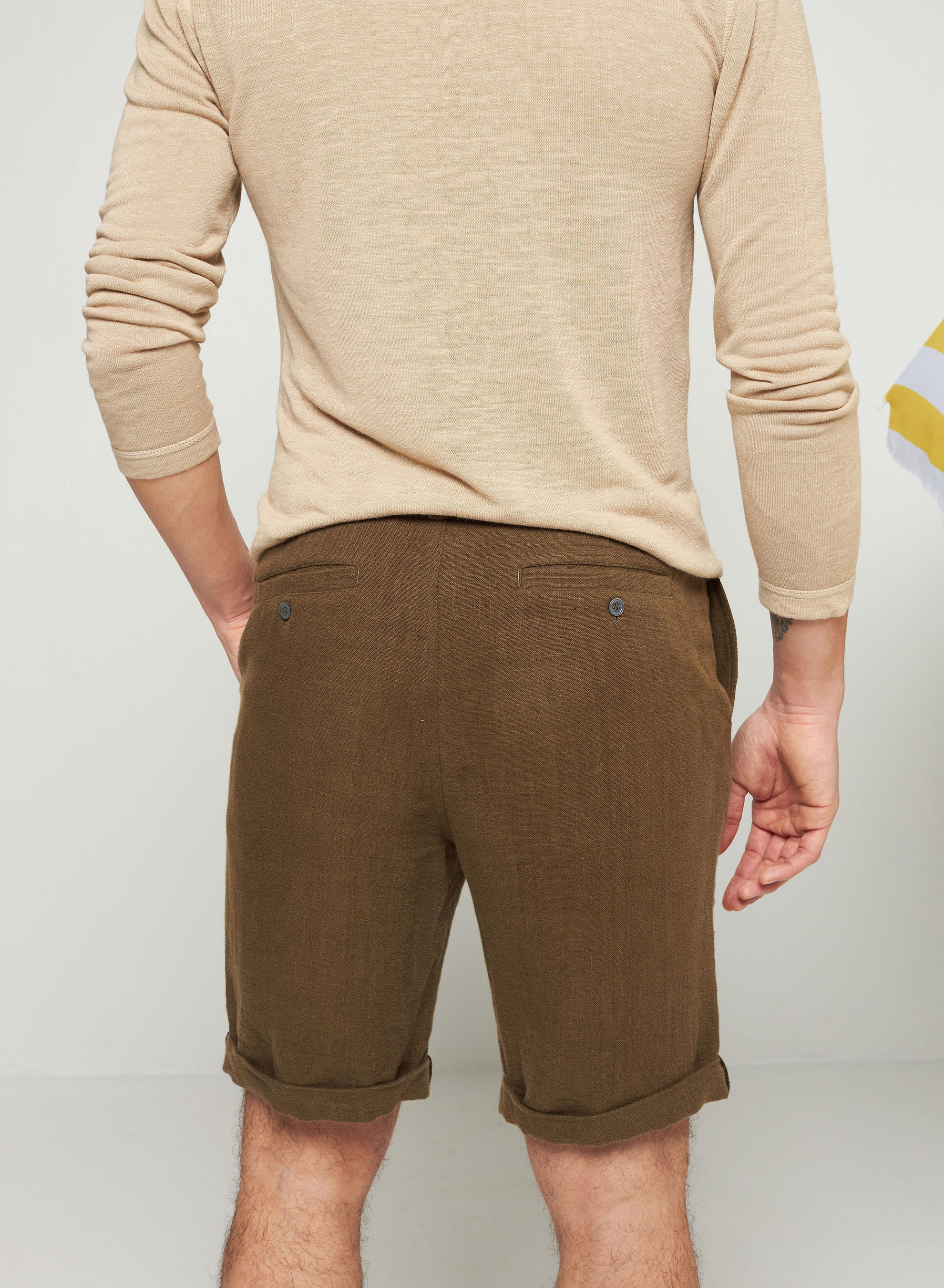 Casual shorts 100% linen-Rodez