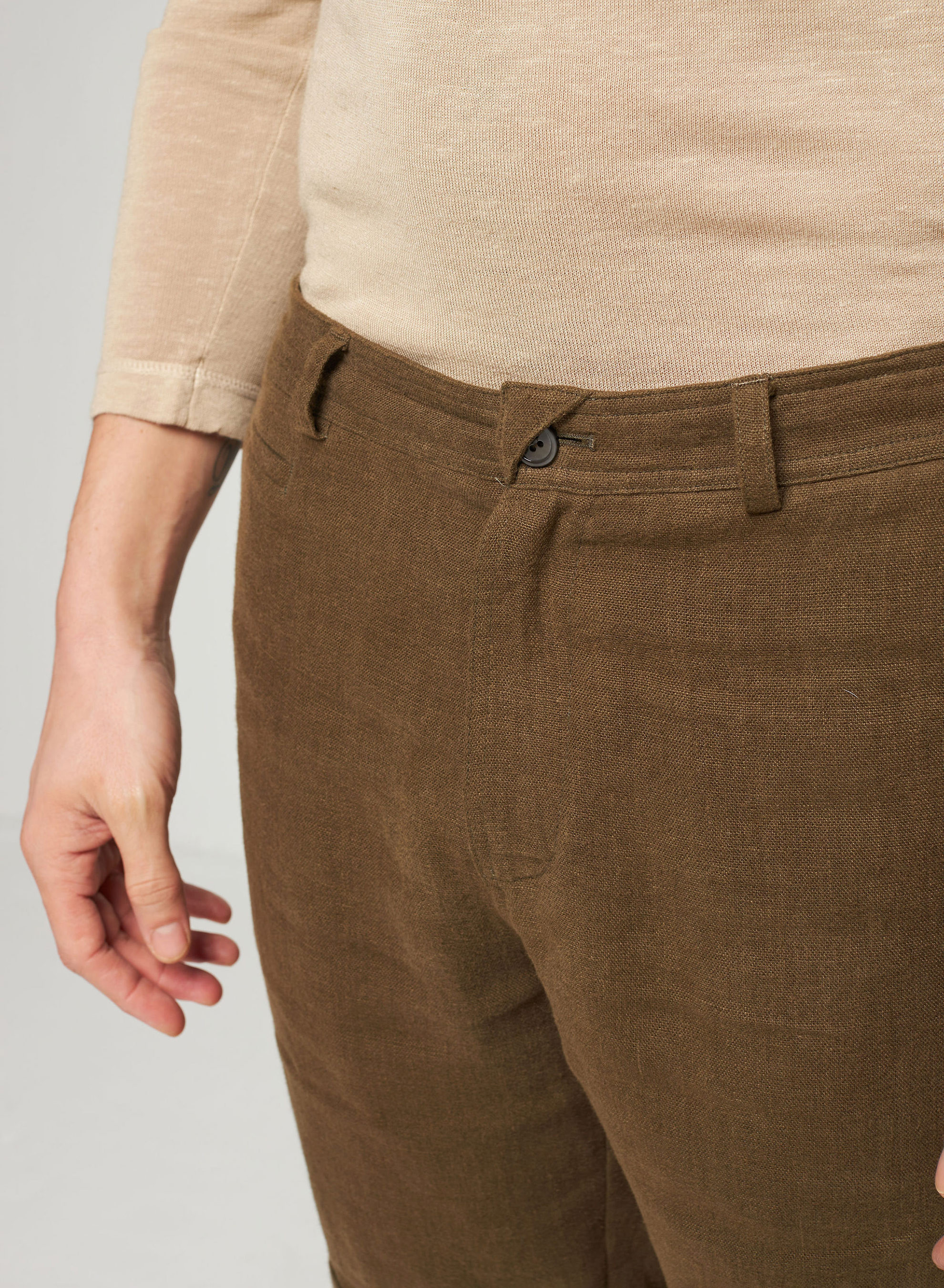 Casual shorts 100% linen-Rodez