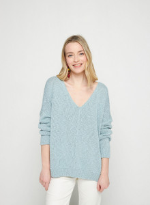 Pull ample coton et lin - Thalie  7644 lagon - 04 Bleu clair