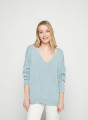 Pull ample coton et lin - Thalie  7644 lagon - 04 Bleu clair