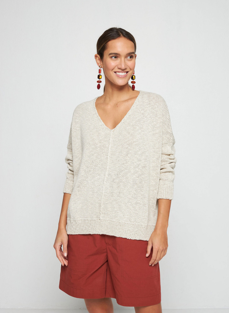 Pull ample coton et lin - Nathalie