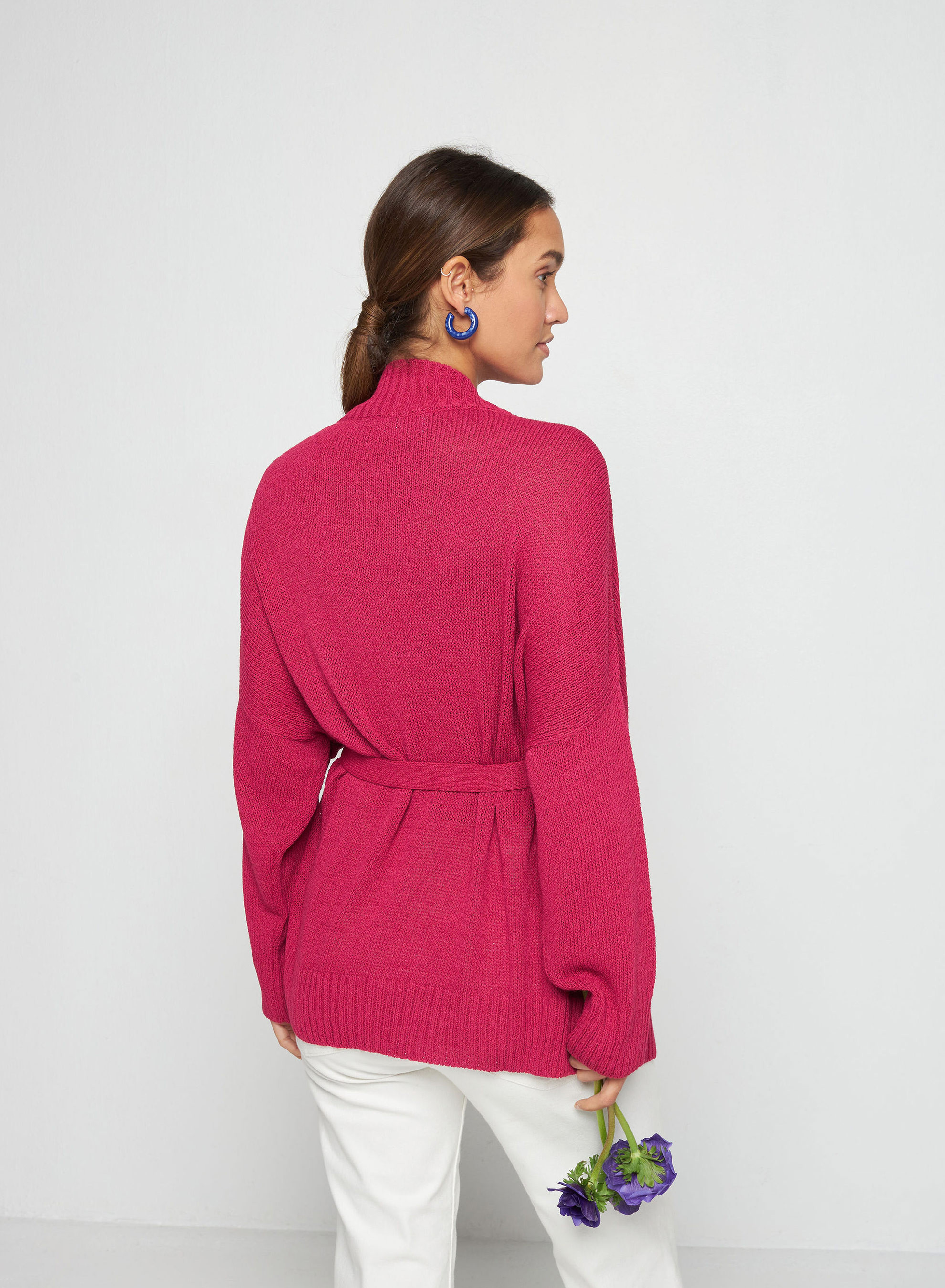 Gilet à poches en Corallo - Tendresse 7681 pivoine - 51 Bordeaux