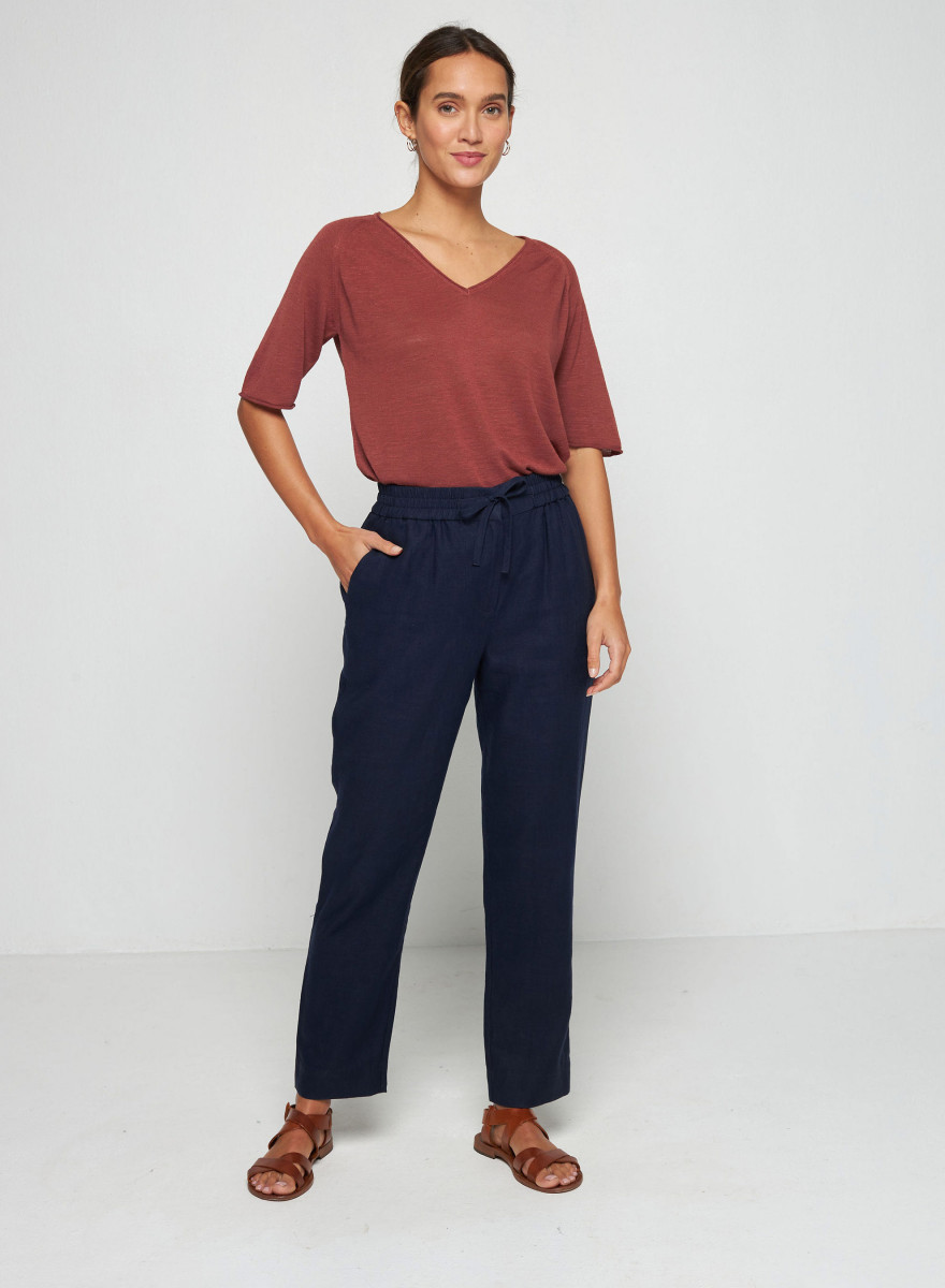 Pantalon casual en lin - Toscane
