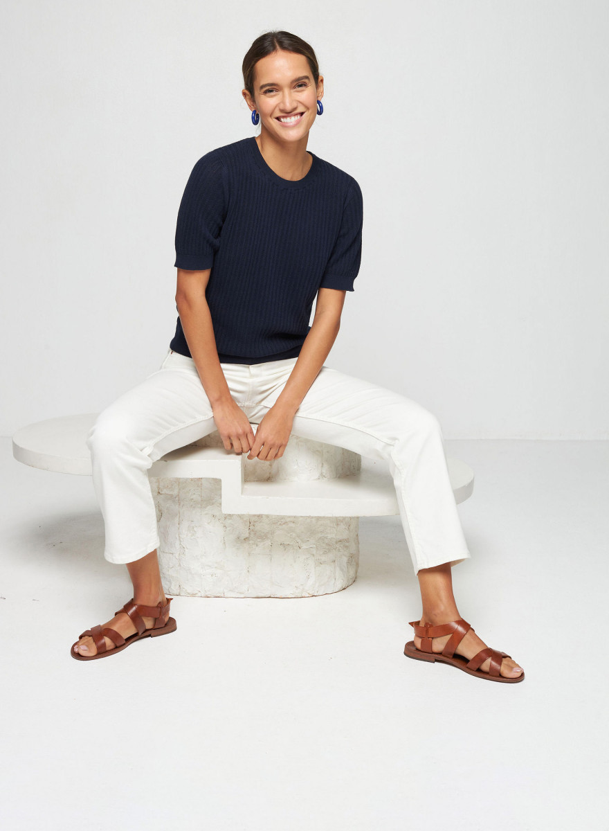 T-shirt round neck in cotton - Sidonie