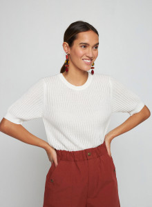 T-shirt round neck in organic cotton - Sidonie