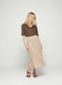 Jupe longue en coton bio - Sixtine 7620 raphia - 12 Beige clair