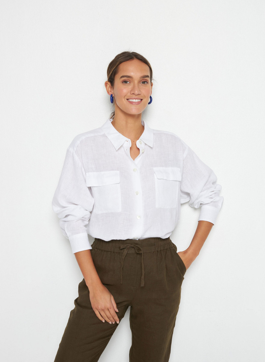 Long sleeve linen shirt - Tonya