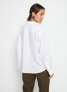 Long-sleeved linen chain shirt - Tonya
