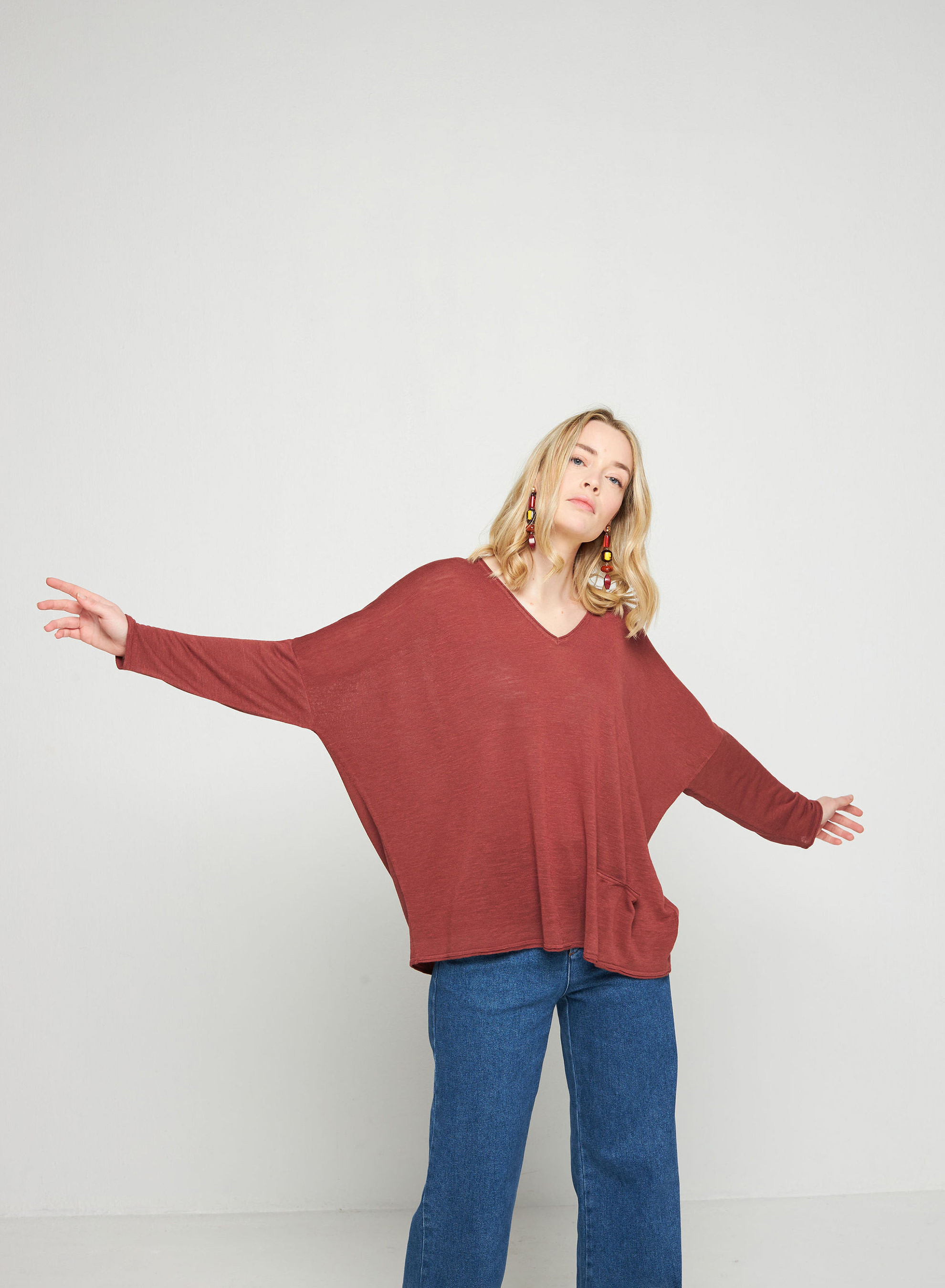 Loose-fit slub linen T-shirt - Balou
