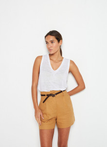 Slub linen tank top - Tahiti