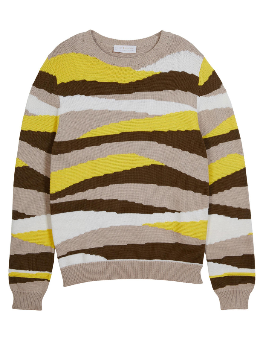 Sweater with colored stripes in cotton - Recife
