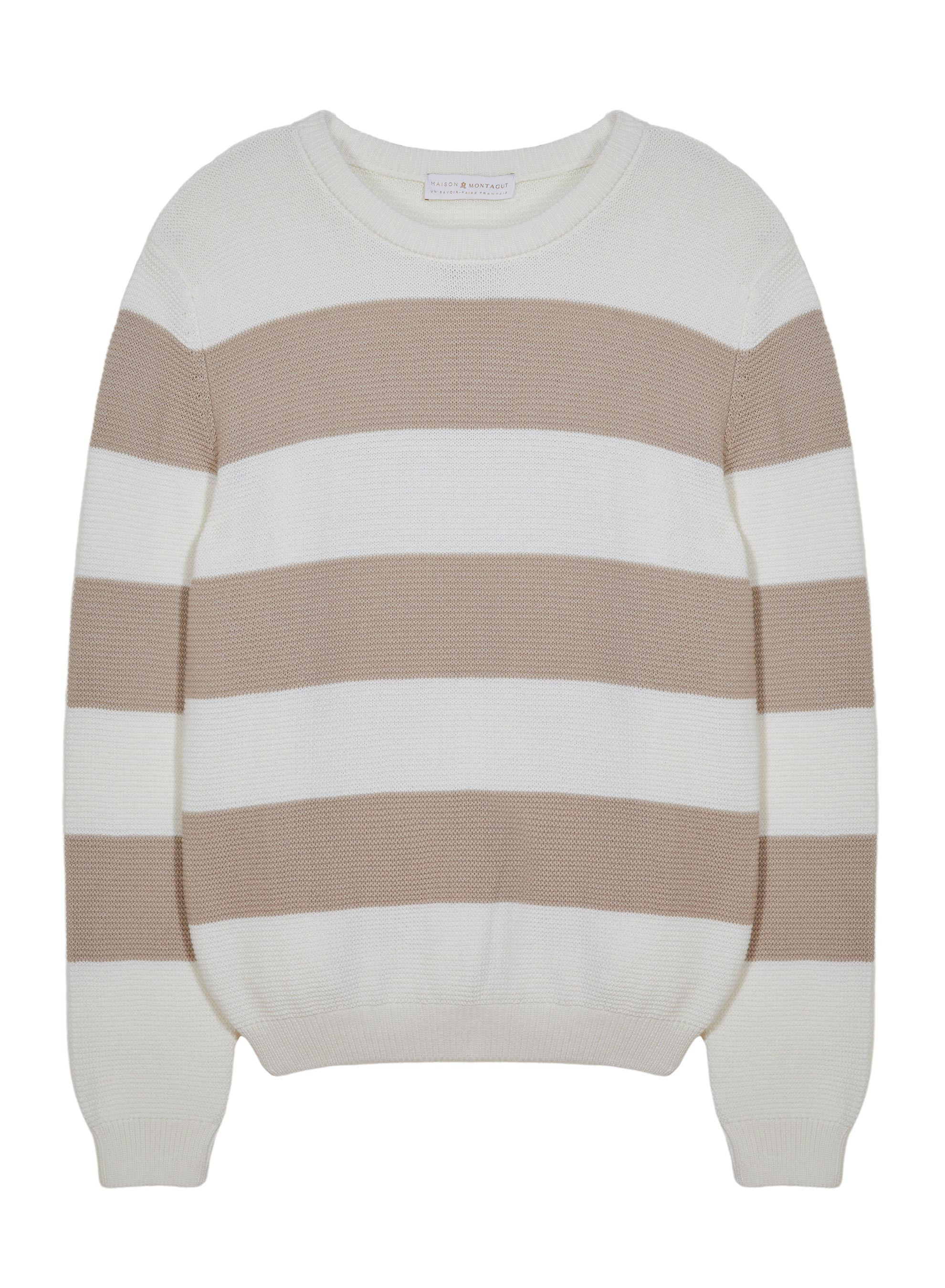 Organic cotton big stripes sweater - Rivage
