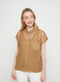 Short-sleeved blouse with iridescent effect - Stacy