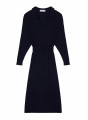 Robe longue en coton bio - Sibylle 7640 marine - 05 Bleu marine
