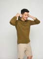 Hoodie ras du cou en lin - Russell 7650 kaki - 83 Kaki