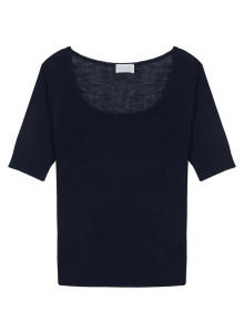 Flamed linen ribbed T-shirt - Tahissa