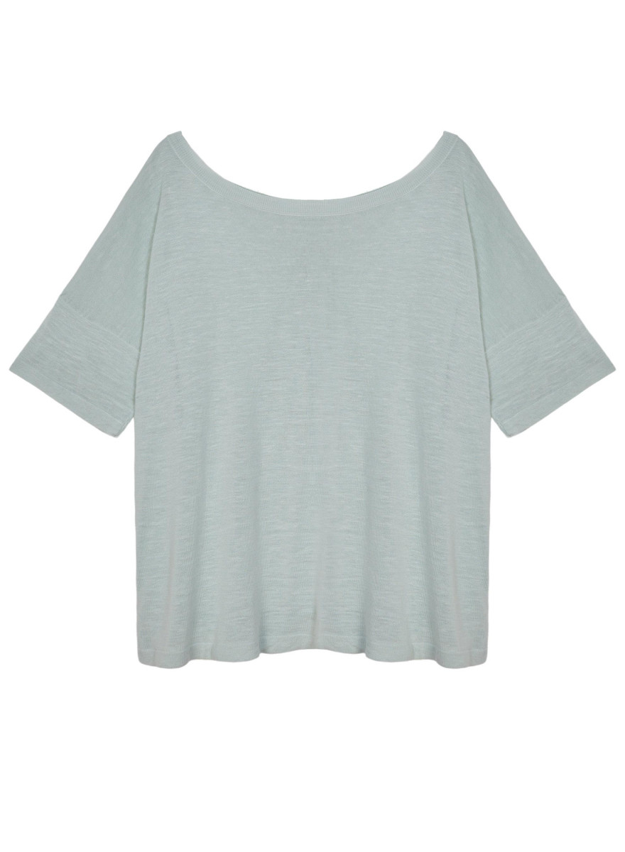 T-shirt boutonné en lin flammé - Tally