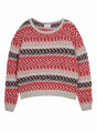 Multicolored cotton and linen jumper - Thadji