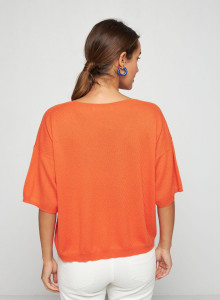 Light cashmere elbow sleeve T-shirt - Solange