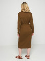Robe longue en coton bio - Sibylle 7650 kaki - 83 Kaki