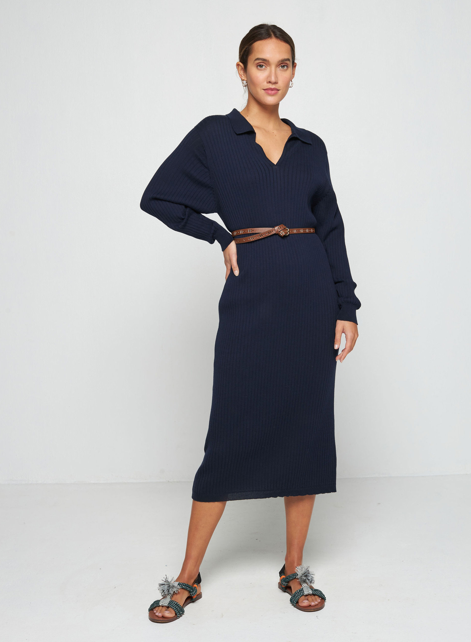 Long dress in organic cotton - Sibylle