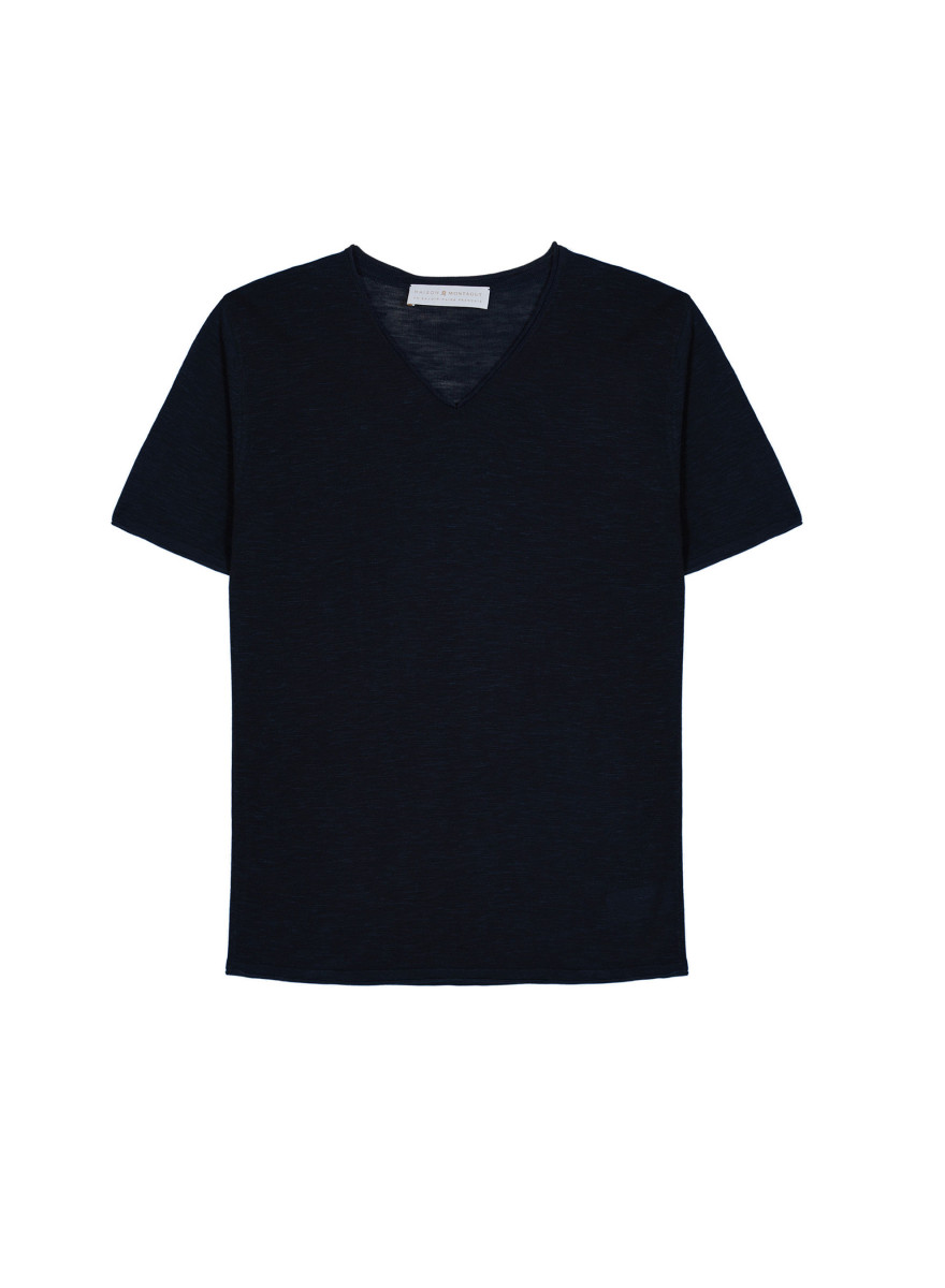 Slub linen V-neck T-shirt - Reuben