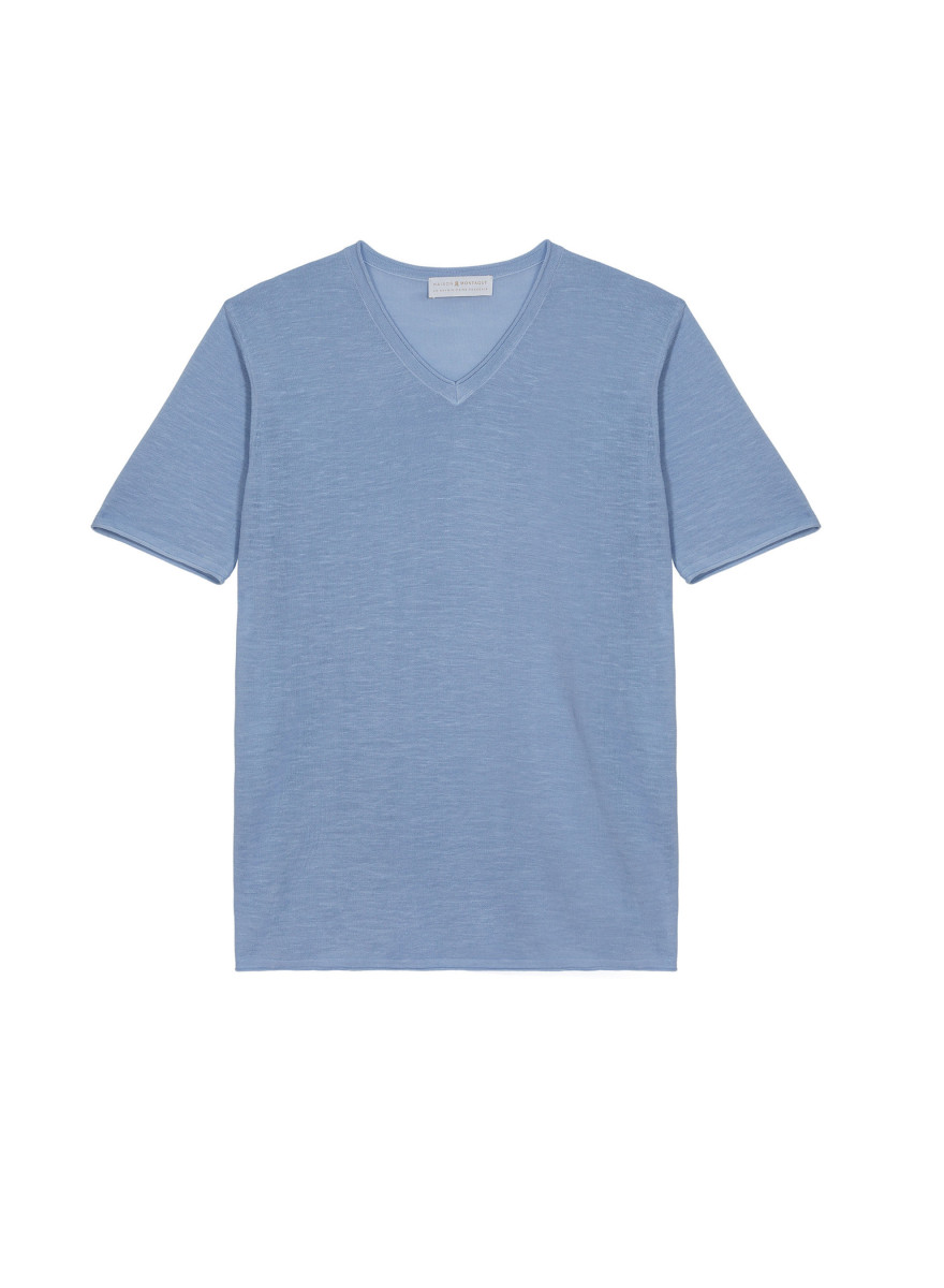 Slub linen V-neck T-shirt - Reuben