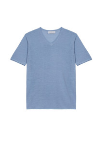 Slub linen V-neck T-shirt - Reuben