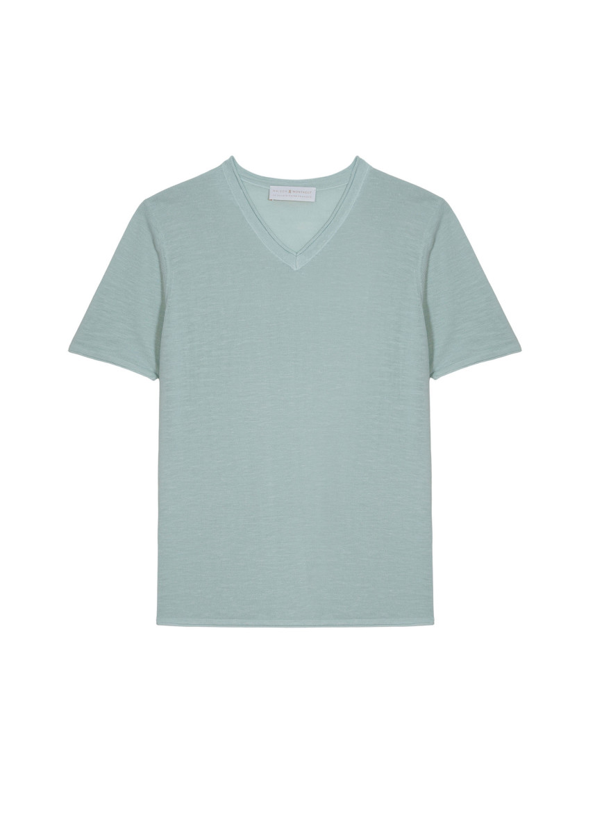 Slub linen V-neck T-shirt - Reuben